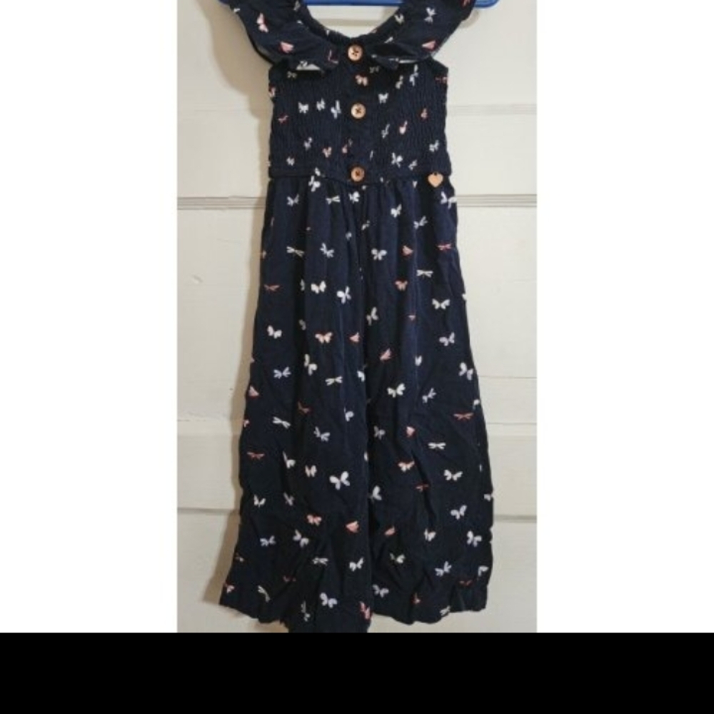Vince Camuto Blue Ruffled Sleeveless Jumpsuit